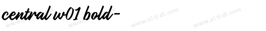 central w01 bold字体转换